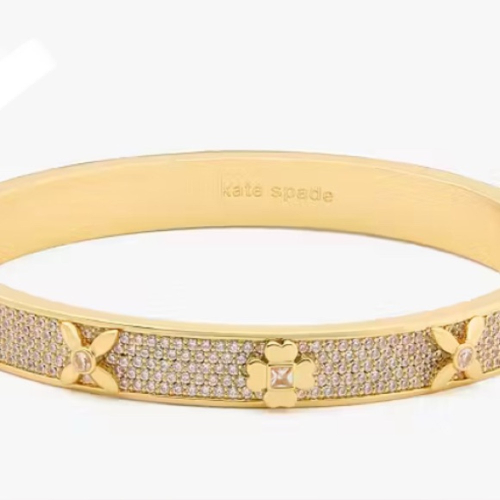 Gold-tone heritage bloom Kate Spade bangle (10)